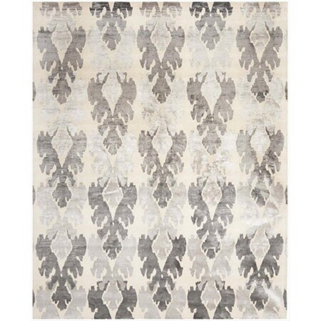 Safavieh 9 x 12 ft. Large Rectangle Contemporary Tibetan Pearl and Grey Hand Knotted Rug TB836A-9